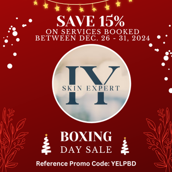 IY Skin Expert - BOXING WEEK CAME EARLY @ IY SKIN EXPERT - Save 15% on all Skin Tag removal or Hair Removal Services booked between Dec. 26-31, 2024. - Hair Removal Near Me - Richmond Hill, Ontario IY Skin Expert - BOXING WEEK CAME EARLY @ IY SKIN EXPERT - Save 15% on all Skin Tag removal or Hair Removal Services booked between Dec. 26-31, 2024. - Hair Removal Near Me - Richmond Hill, Ontario