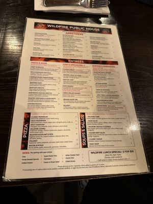 Menu photo 1 Wildfire Public House Modesto, CA