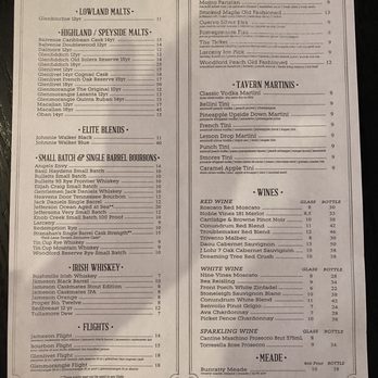 Park Lane Tavern - Drink menu - Pizza Near Me - Virginia Beach, Virginia