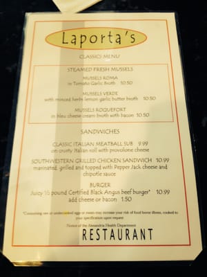 Menu photo 7 Laporta's Restaurant Alexandria, VA Menu photo 7 Laporta's Restaurant Alexandria, VA