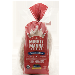Manna Organics - Fully Sprouted Cinnamon Date Mighty Manna Bread with no added sugar, yeast, oil, salt, or flour!