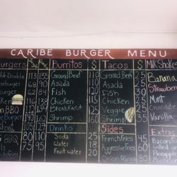 Caribe Burger - Most up to date menu