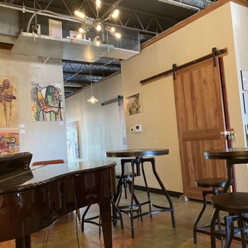Boulevard Brew - Piano and artwork in the back - Coffee & Tea Near Me - River Oaks, Texas