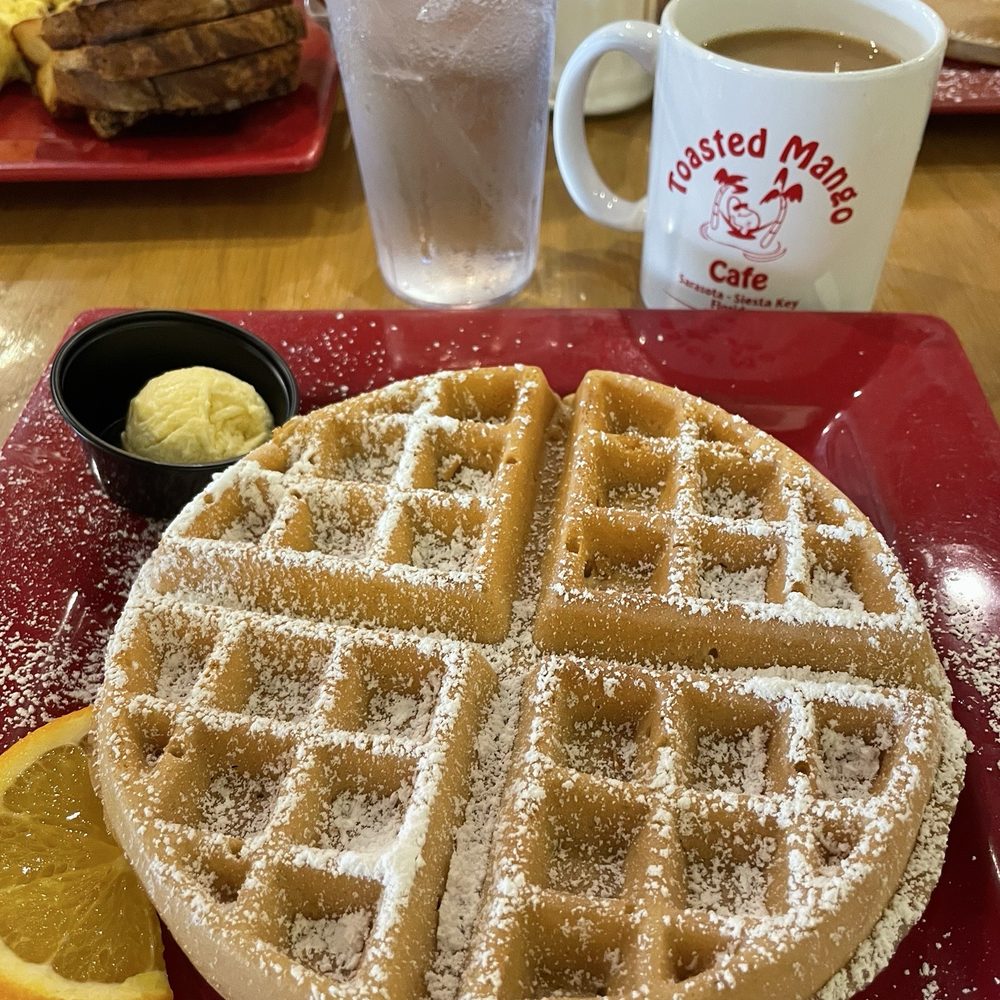 Toasted Mango Cafe - Waffle and a bottomless cup of coffee - Cafes Near Me - Sarasota, Florida Toasted Mango Cafe - Waffle and a bottomless cup of coffee - Cafes Near Me - Sarasota, Florida