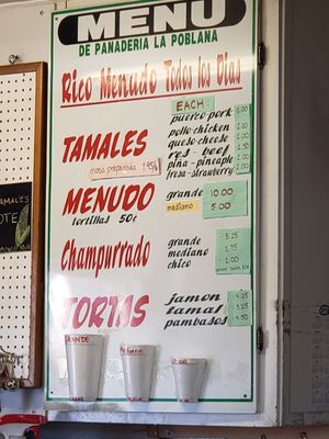 Photo of La Poblana Bakery - Orange, CA, US. Menu 1.26.19