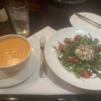 Cara Mia - Lobster Bisque Soup and Burrata & Arugula - Italian Near Me - Rancho Cucamonga, California