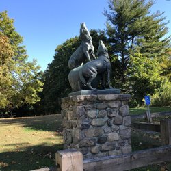 Collis Huntington State Park - Beautiful sculptures by the parking lot
