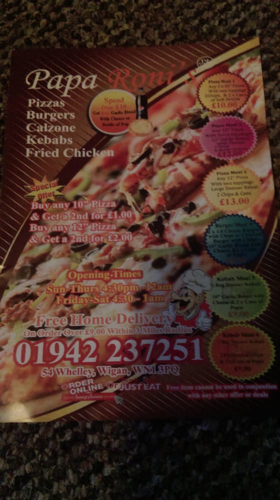 PAPA RONI’S - 54 Whelly, Wigan, Greater Manchester, United Kingdom ...