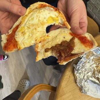 Hand Rolled Bagels - "Bacon egg and cheese" - Bagels Near Me - New Hyde Park, New York