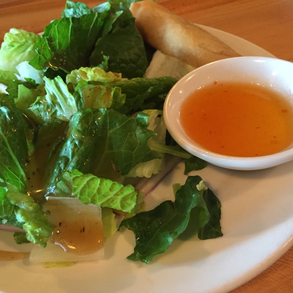 Mint Thai Kitchen - Salad w/Dressing and egg roll. - Thai Near Me - Houston, Texas Mint Thai Kitchen - Salad w/Dressing and egg roll. - Thai Near Me - Houston, Texas