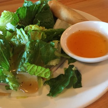 Mint Thai Kitchen - Salad w/Dressing and egg roll. - Thai Near Me - Houston, Texas Mint Thai Kitchen - Salad w/Dressing and egg roll. - Thai Near Me - Houston, Texas