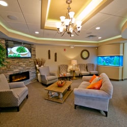 Mor Smiles - Our reception area complete with fireplace and coffee bar (not pictured).