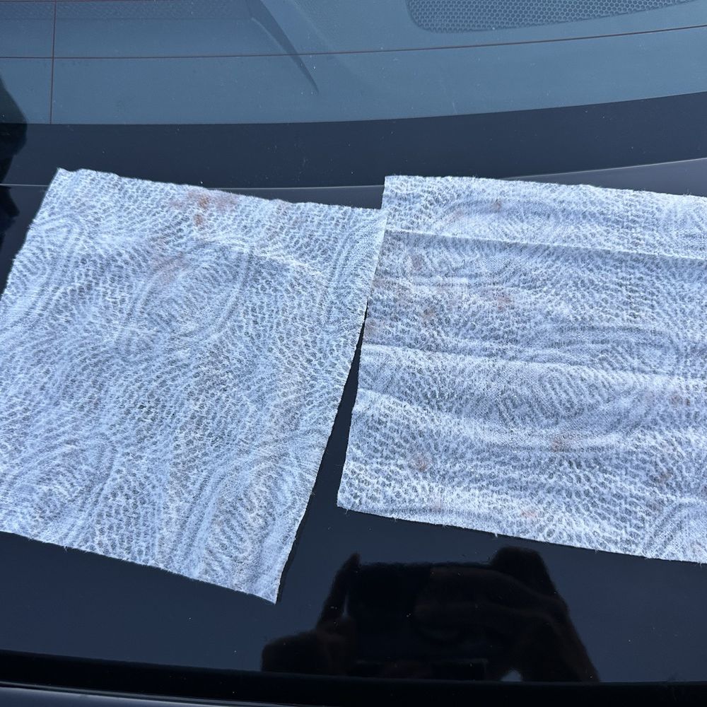 AAA Mobile Detail - Clorox wipes -- after I used them to clean residue left on roof - Auto Detailing Near Me
