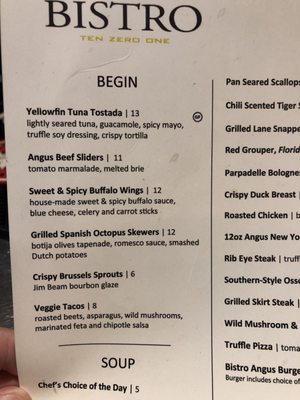 Menu photo 6 Bistro Ten Zero One West Palm Beach, FL