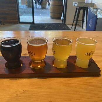Hapa's Brewing Company - beer flight - Breweries Near Me - San Carlos, California Hapa's Brewing Company - beer flight - Breweries Near Me - San Carlos, California