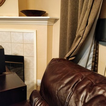 AV Connect - Surround and Back speakers. We keep the back speakers hidden behind drapes. - Home Theatre Installation Near Me - Round Rock, Texas