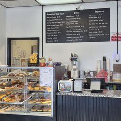 Donut Corner - Inside the donut shop.