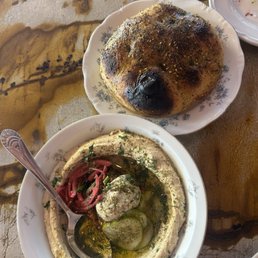 Hummus and fresh bread