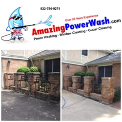 Amazing Power Wash - I love pressure washing very dirty homes in The Woodlands, Texas. They make the best before and after pictures my Amazing Pow...