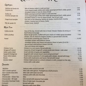 Alberto’s - The menu at Alberto's. - Brazilian Near Me - Gallatin, Tennessee