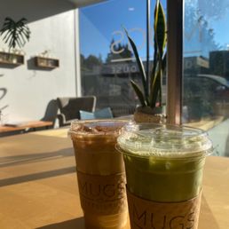 Dirty chai and morning moss.