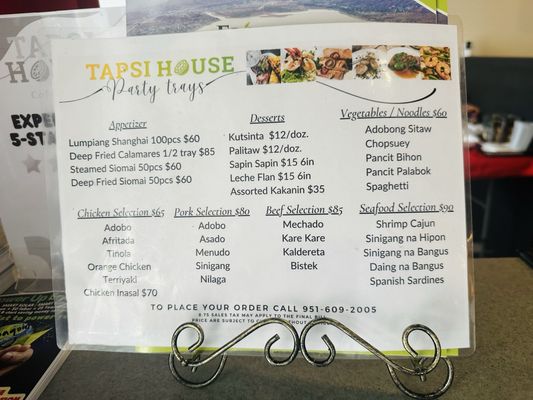 Menu photo 8 Tapsi House Lake Elsinore, CA