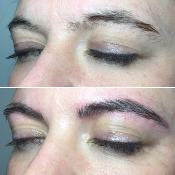 Anastacia Aesthetics - My before and after brows. I grew them out before on purpose.. But still - they needed major work. So so so happy with results - Skin Care Near Me - Nashville, Tennessee