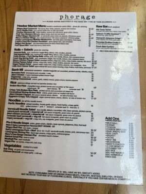 Menu photo 5 Phorage West Hollywood, CA