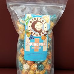 Bigfoot Popcorn - Poptropical flavored popcorn (blueberry, pineapple, orange coconut)
