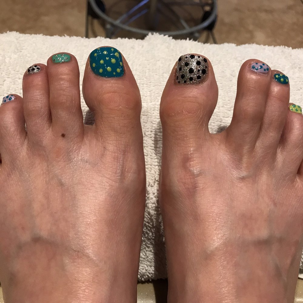 Polka dot pedicure - $35 Polka dot pedicure - $35