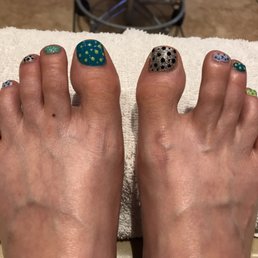 Polka dot pedicure - $35 Polka dot pedicure - $35