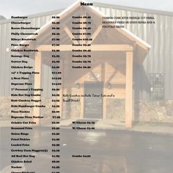 Country Lanes Entertainment Center - Our Current Menu