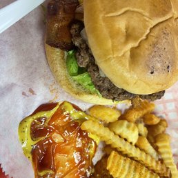 Bacon cheese burger!