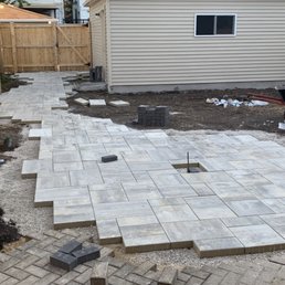 1/2 way there, new pavers added