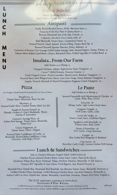 Menu photo 2 Slay Italian Kitchen Manhattan Beach, CA Menu photo 2 Slay Italian Kitchen Manhattan Beach, CA