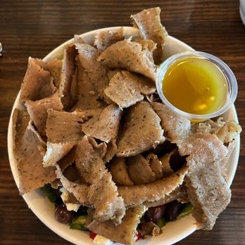 Bodrum Mediterranean Kitchen - Greek salad with lamb gyro - Salad Near Me - Jacksonville, Florida Bodrum Mediterranean Kitchen - Greek salad with lamb gyro - Salad Near Me - Jacksonville, Florida
