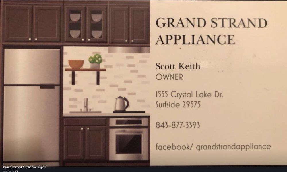 GRAND STRAND APPLIANCE REPAIR 1555 Crystal Lake Dr, Surfside Beach