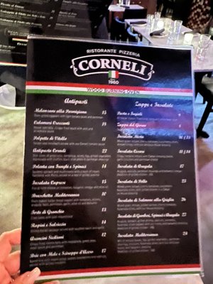 Menu photo 1 Ristorante Corneli Montreal, QC Menu photo 1 Ristorante Corneli Montreal, QC