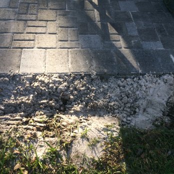 Father & Son Landscaping - Messy finish... I was told to use a broom and hose. - Landscaping Near Me