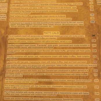 Il Far'niente - Menu - Italian Near Me - Paris, 75