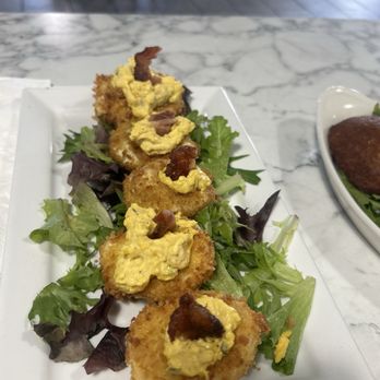 Gray Moon - Deep fried boiled eggs - Breakfast & Brunch Near Me - Greenville, South Carolina Gray Moon - Deep fried boiled eggs - Breakfast & Brunch Near Me - Greenville, South Carolina