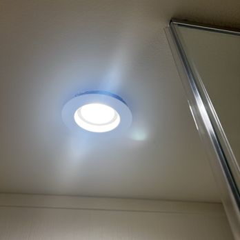 Courtyard by Marriott Victoria - Broken light in shower, made me wonder who was watching - Hotels Near Me - Victoria, Texas