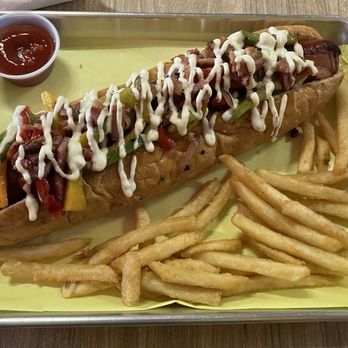 Buhnz - Street dog. A lot of bun. Dog only OK - Burgers Near Me - Wood Village, Oregon Buhnz - Street dog. A lot of bun. Dog only OK - Burgers Near Me - Wood Village, Oregon