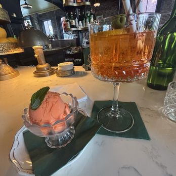 Via Vecchia - aperol spritz and blood orange sorbetto - Italian Near Me - Portland, Maine Via Vecchia - aperol spritz and blood orange sorbetto - Italian Near Me - Portland, Maine