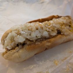 Coney Island Lunch - Hot dog with mustard, chili and onions