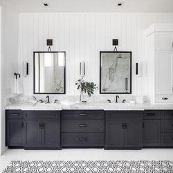 E&M Tile and Marble - Tile Bathroom Floor & Vanity Slab Countertops installed by E&M Tile and Marble