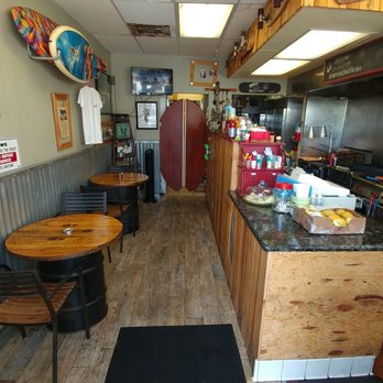 Pocket Burger Shack - Two tables inside and two outside. - Burgers Near Me - Sunset Beach, California Pocket Burger Shack - Two tables inside and two outside. - Burgers Near Me - Sunset Beach, California