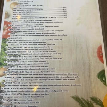 Thai Time - Lunch special menu as of 04/2023 - Thai Near Me - San Diego, California