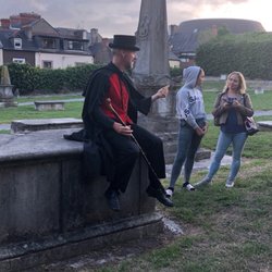 Cork Ghost Tour - Damian the ghost tour guide at the cemetery in Cork