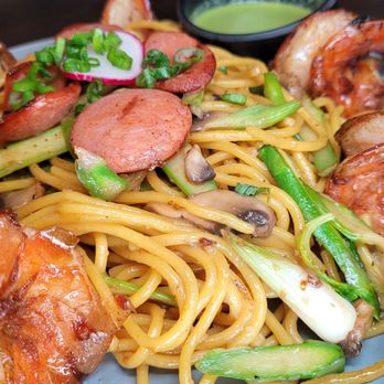 OMELI Kitchen - Cajun tiger prawn garlic noodles - Vietnamese Near Me - Fullerton, California OMELI Kitchen - Cajun tiger prawn garlic noodles - Vietnamese Near Me - Fullerton, California